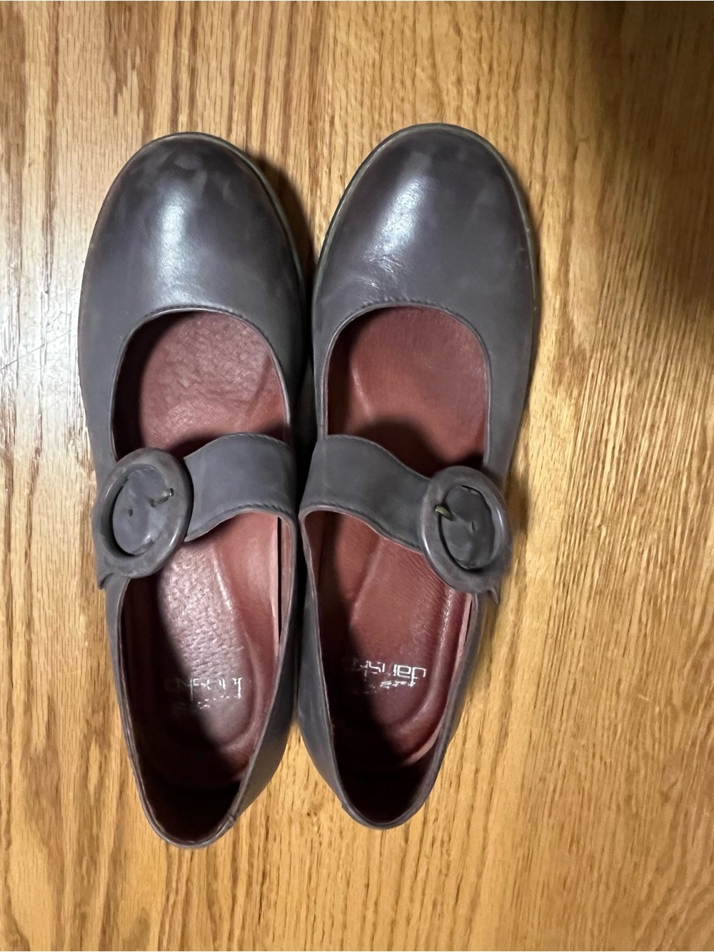 Dansko Brandy Shoes Size 6.5/37 Purple Leather Mary Janes Block Heel Comfy